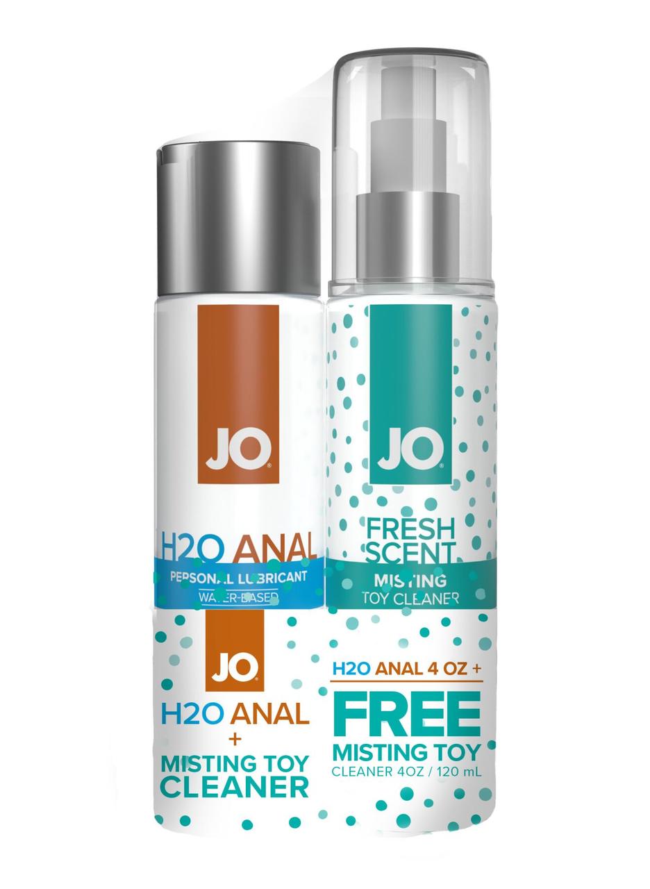 Комплект System JO GWP — H2O Anal Original Lubricant 120 мл + Misting Toy Cleaner 120 мл