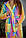 Халат жіночий Махровий Середній Довжина з капюшоном веселка, фото 2