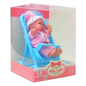 Пупс Bambi 60233EG (Блакитний коляска), Toyman