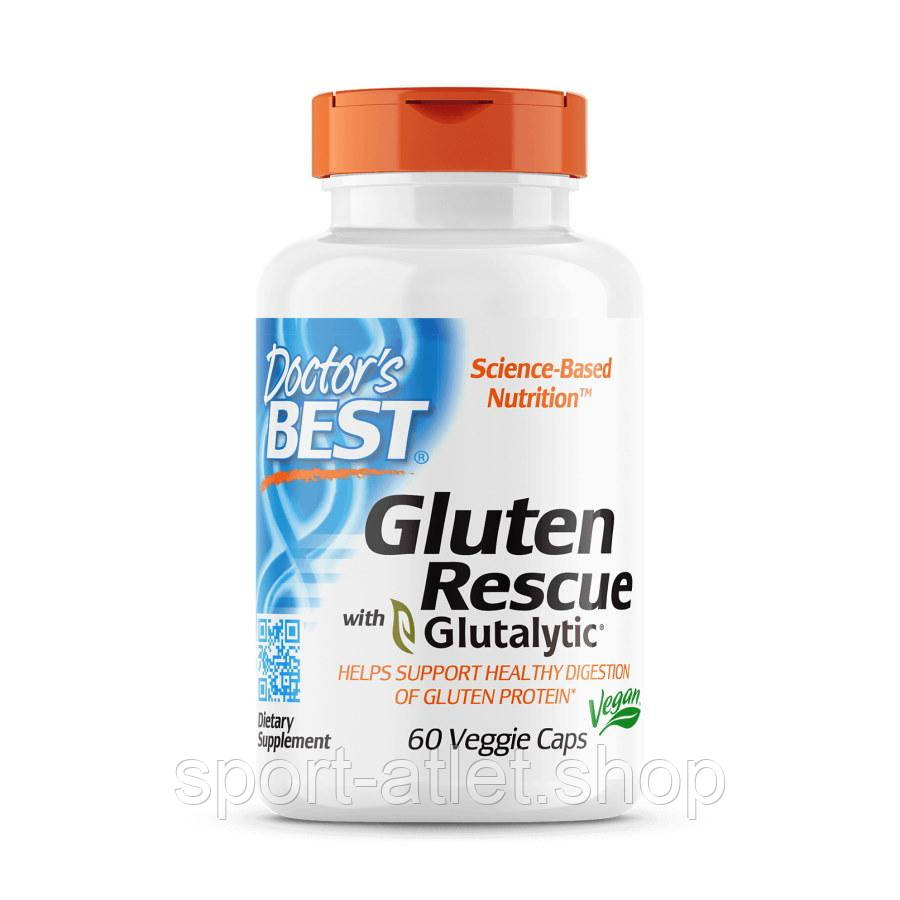 Натуральна добавка Doctor's Best Gluten Rescue, 60 вегакапсул, фото 1