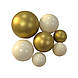 Шоколадні сфери перламутрові (7 шт), біло-золоті, фото 2