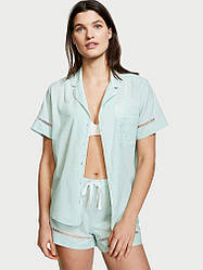 Бавовняна піжама сорочка та шорти р.XS Victoria's Secret Cotton Short Pajama Set in Gingham Check