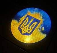 Безпроводное лого двери гэрб Украины Lazer door logo Emblem of Ukraine