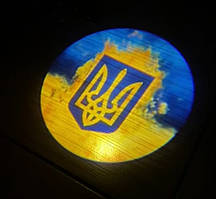 Бездротові лого дверей герб України Lazer door logo Emblem of Ukraine