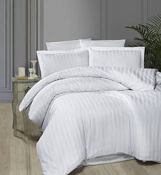 Постільна білизна First Choice Cotton 160x220 Broad Line White