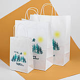 Різдвяні подарункові пакети 260*150*350 Святковий пакет "Marry Christmas" з малюнком Пакет для подарунків, фото 7