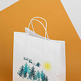 Різдвяні подарункові пакети 260*150*350 Святковий пакет "Marry Christmas" з малюнком Пакет для подарунків, фото 4