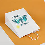 Різдвяні подарункові пакети 260*150*350 Святковий пакет "Marry Christmas" з малюнком Пакет для подарунків, фото 5