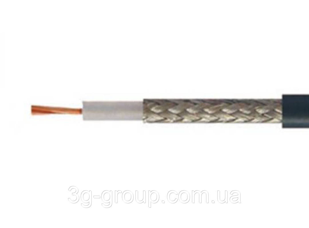 Кабель коаксиальный 50 Ом RG-58С/U EUROSAT, многожильный, 100% Cu, чёрный