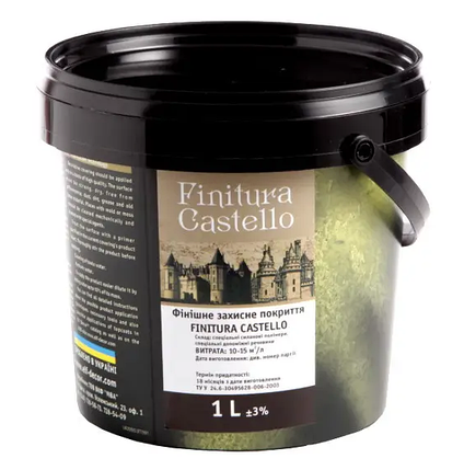 Віск силаполімерний ELF DECOR FINITURA CASTELLO декоративний 1 л., фото 1