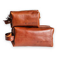 Чоловічий несесер Grande Pelle розмір S 80х160х80 мм теракота