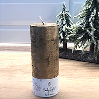 Декоративная свеча из парафина золотистого цвета 6*15 см 45 часов горения