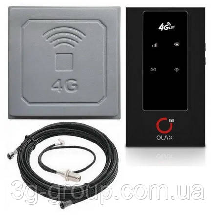 4G Wi-Fi роутер OLAX MF981 + Широкосмугова 4G/3G/GSM антена R-NET 900-2600 МГц 17 dBi