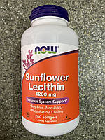 Подсолнечный лецитин в капсулах Now Foods Sunflower Lecithin 1200 mg 200 Softgels