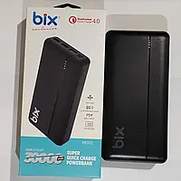 Мощный Повербанк Power Bank 30000 mAh Bix PB302 Quad Port PD + 3x USB 22,5 Вт Павербанк с быстрой зарядкой