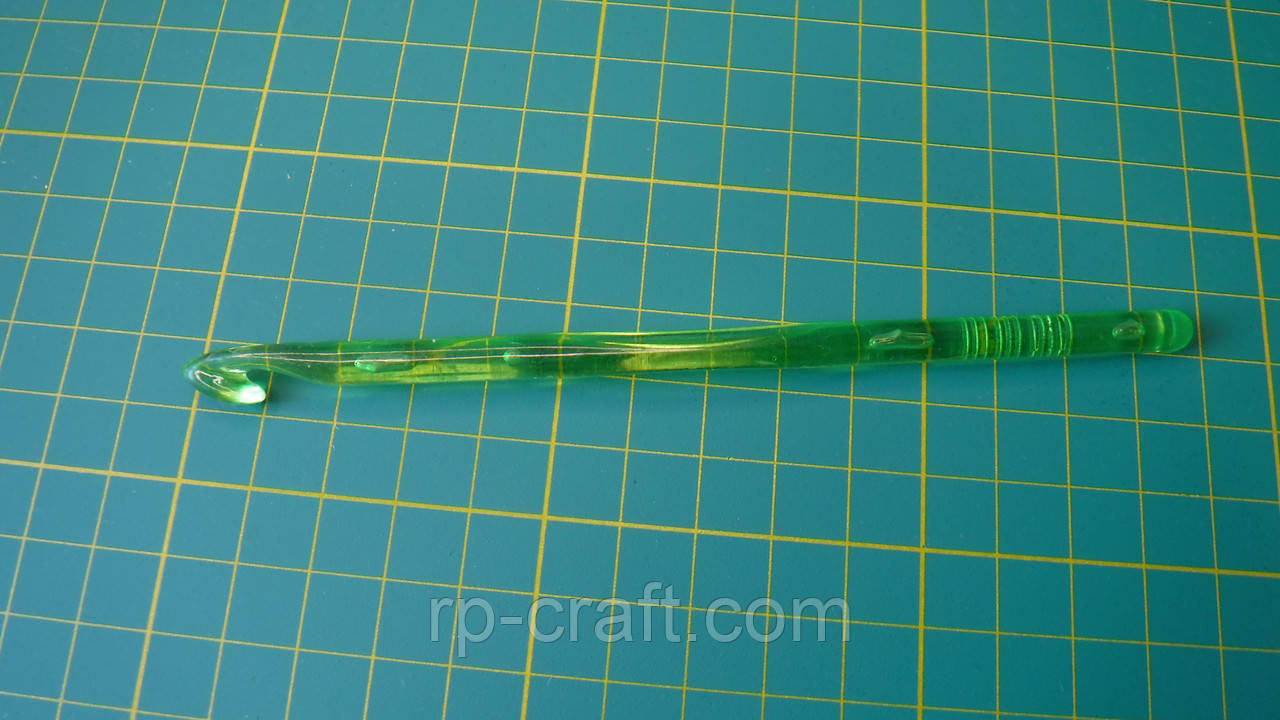 Гачок для в'язання, акрил, 14 см №6, фото 1