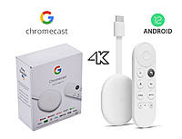 Медиаплеер Google Chromecast 4K Android 12 AFR 2/8GB Amlogic S905D3G