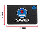 Антиковзаючий килимок на панель авто SAAB, килимок на торпеду СААБ, фото 5