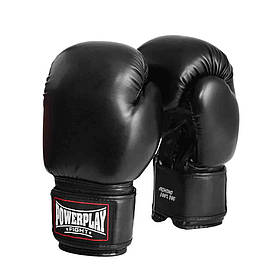 Рукавиці боксерські Power Play PP 3004, Black - 10 унцій