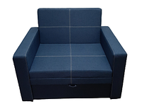 Крісло-ліжко Макс Синій 80х175 см Розкладне крісло-ліжко Односпальне крісло-ліжко