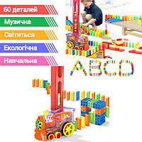 Игрушка конструктор поезд домино DOMINO Happy Truck развивающая игрушка паровозик домино 60 деталей