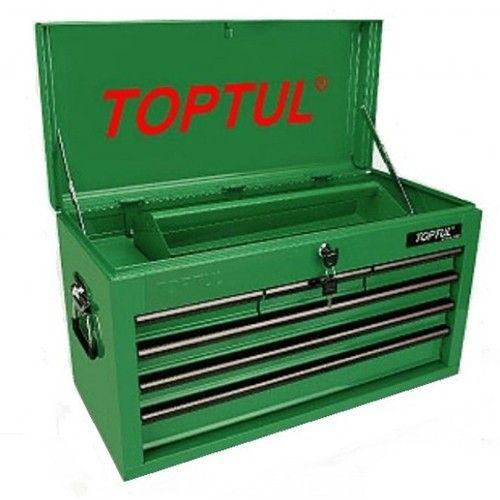 Ящик для інструменту Toptul металевий 6 секцій зелений 660x307x378 мм. 160801