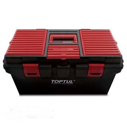 Ящик для інструментів Toptul пластиковий 4 секції чорний 556x278x270 мм. 160806