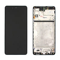 Дисплей для Samsung M51 (M515) із сенсором чорний + рамка сервісний оригінал GH82-23568A