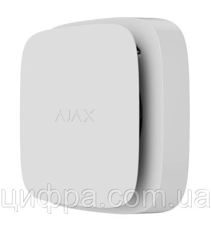 Бездротовий пожежний датчик тепла та чадного газу Ajax FireProtect 2 RB (Heat/СО) білий, фото 1