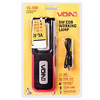 Переносна акамуляторна лампа VOIN VL-109, 12V, 5W-COB+3W XPE/Power Bank 2000mAh, фото 2