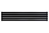Горизонтальний дизайнерський радіатор опалення ARTTIDESIGN Livorno II G 5/340/1400/50 чорний матовий, фото 4