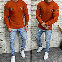 Стильный мужской свитер, ткань "Вязка" 48, 50 размер 48
