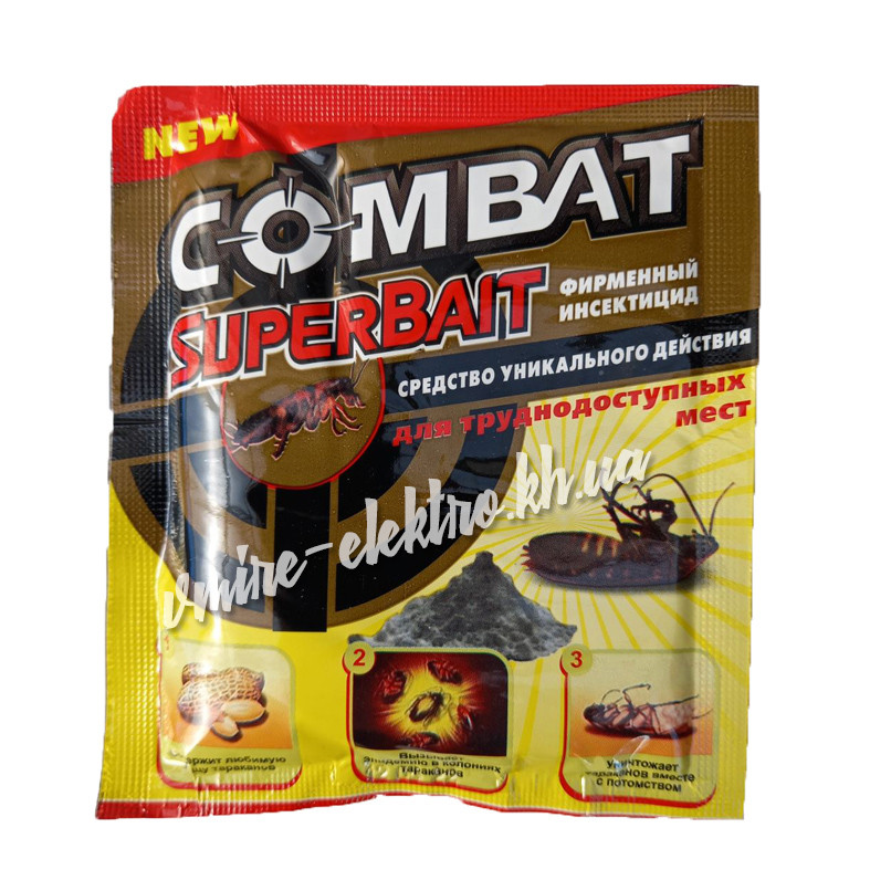 Порошок для знищення тарганів Combat Superbait, 50 грамів