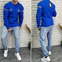 Стильный мужской свитер, ткань "Вязка" 48, 50 размер 48