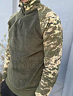 Тактическая флисовая пиксельная рубаха убакс,военный пиксельный убакс теплый,зимний тактический убакс,кофта L