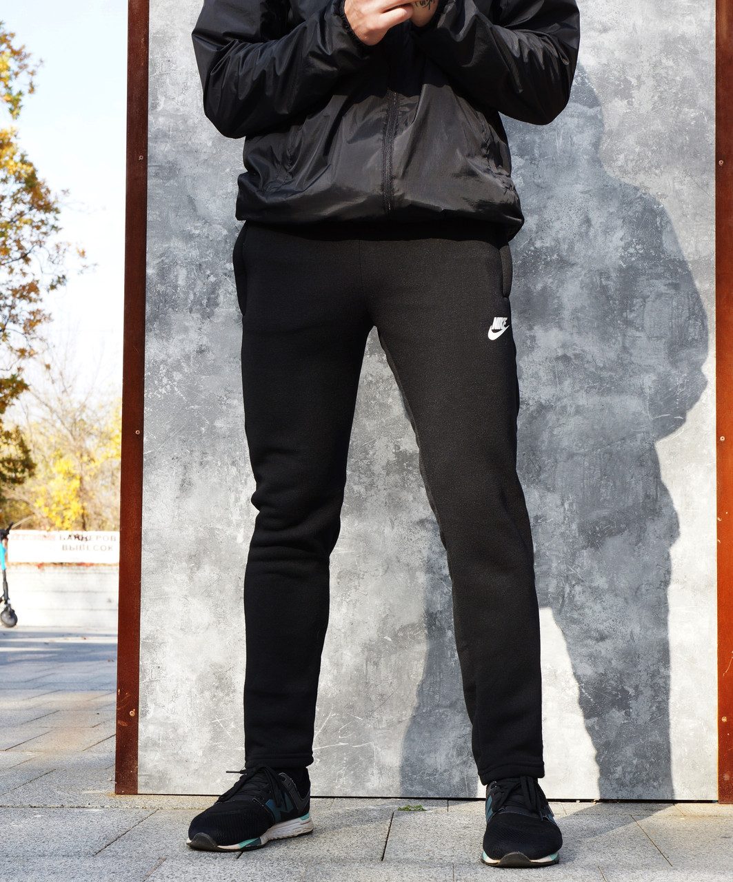 SALE!! Чоловічі утеплені (на флісі) спортивні штани Nike чорні S