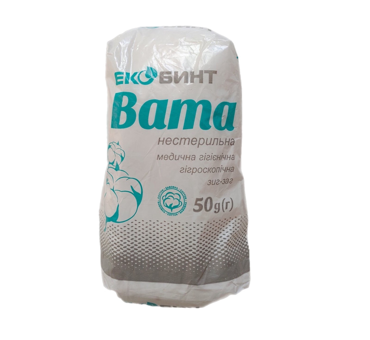 Вата Зигзаг медична нестерильна Екобинт 50 г