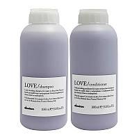 Набор Davines Love Lovely Smoothing разглаживающие шампунь и кондиционер, 2*1000 мл