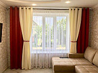 Шторная турецкая ткань микровелюр однотонный молочного цвета Шторы Диамонд для зала гостинной и спальни