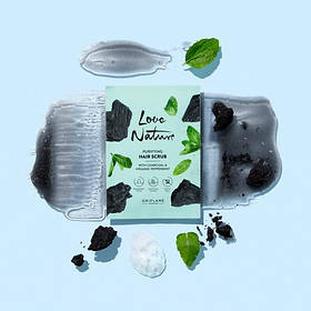 Скраб-шампунь для волосся з вугіллям і органічною м'ятою Love Nature - 20 мл