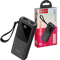 Повербанк с дисплеем HOCO J41 Treasure 10000mAh Black | Портативная универсальная батарея 10000 мАч