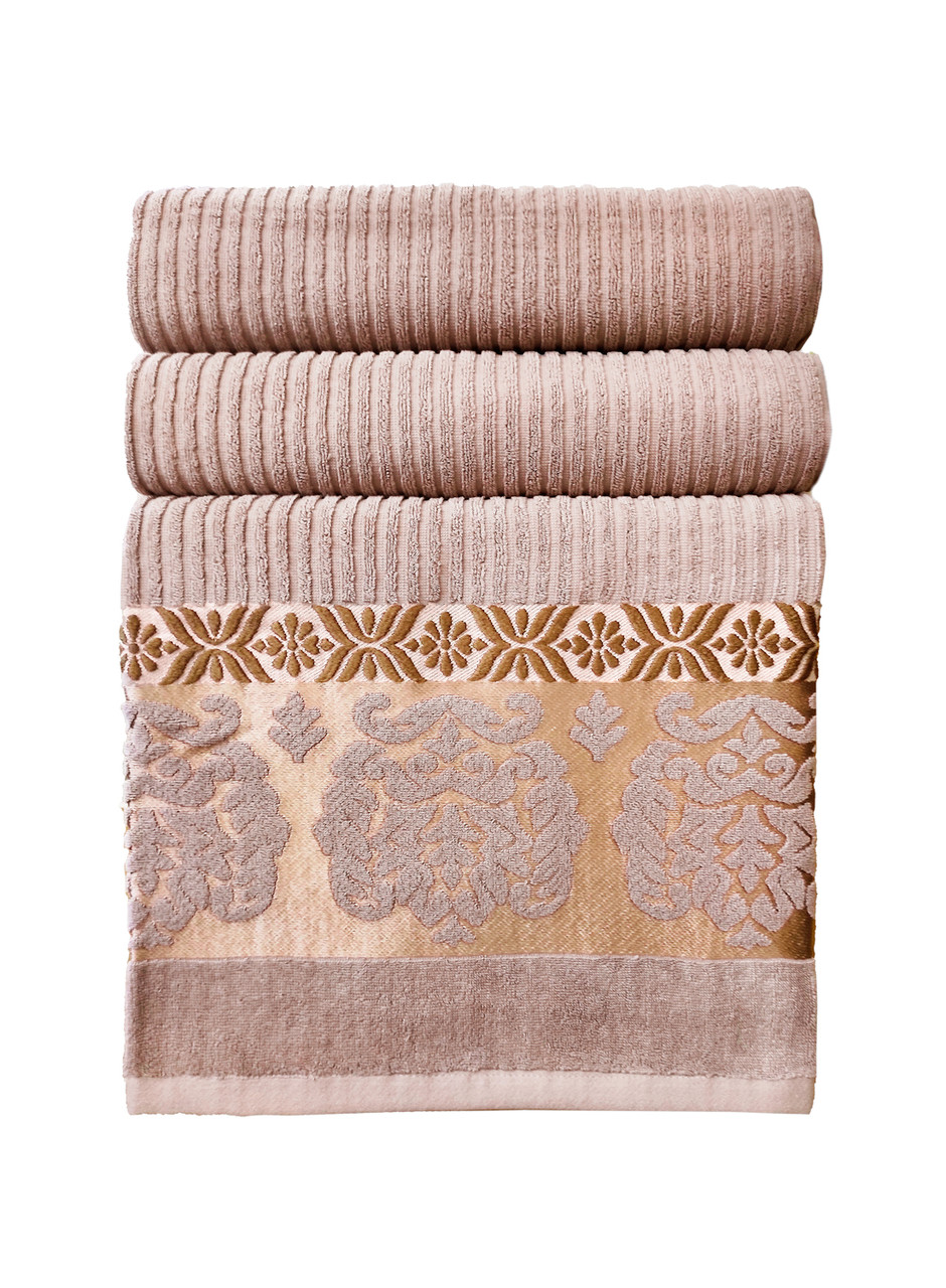 Махрове простирадло бежеве HomeBrand 200 x 230 см