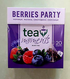 Чай Tea Moments Berries Party 20 пірамідок чорний