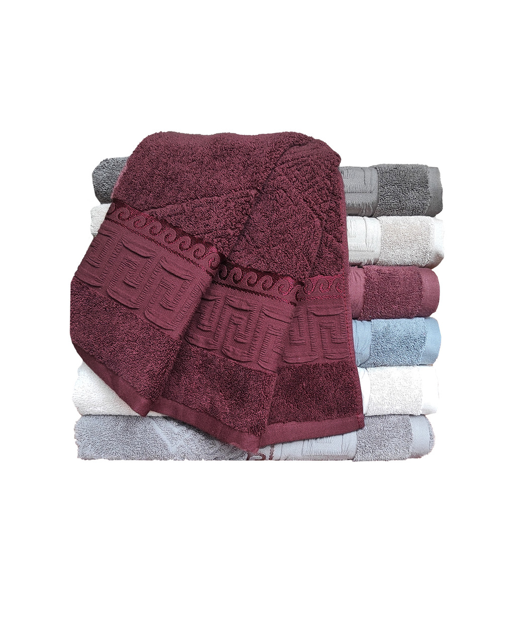 Рушник Лабіринт шоколад HomeBrand 70 x 140 см