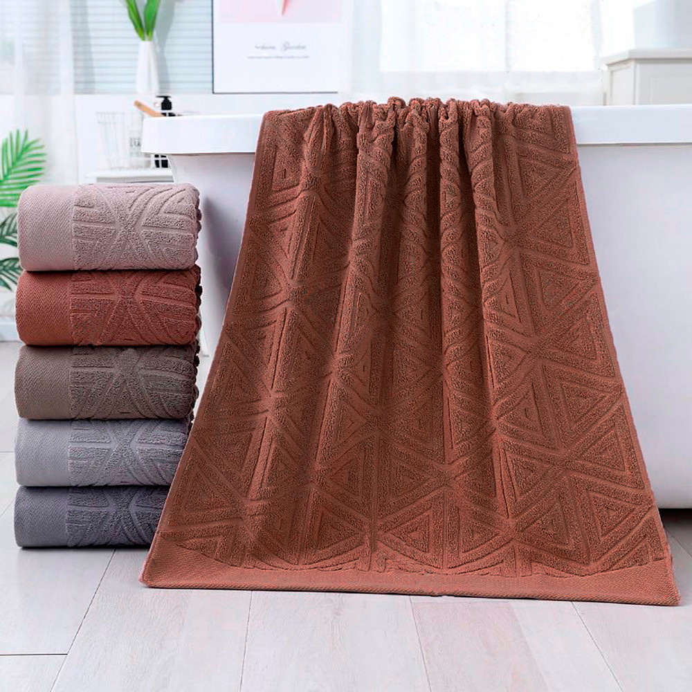 Рушник Трикутники теракот HomeBrand 70 x 140 см