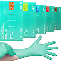 Нитриловые перчатки Nitrylex, плотность 3.5 г. - PF Green - Бирюзовые (100 шт)