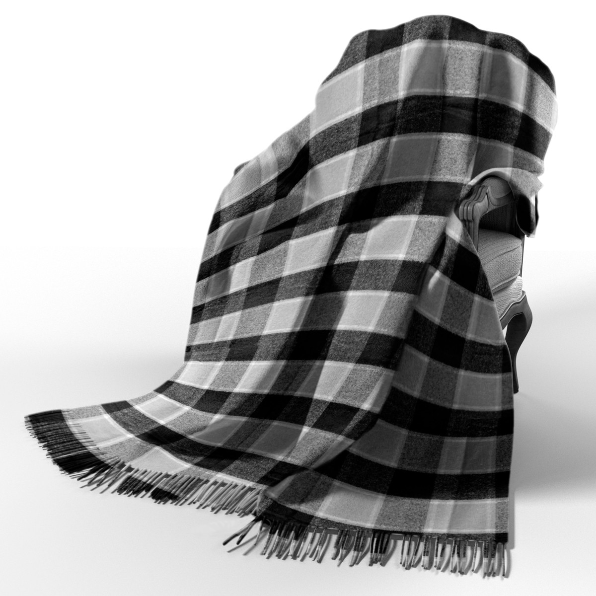 Плед вовняний П7 бiл-дим-св.антр Love You 140 x 200 см