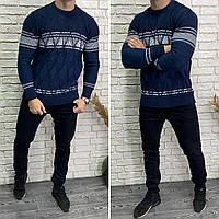 Стильный мужской свитер, ткань "Вязка" 48, 52 размер 48