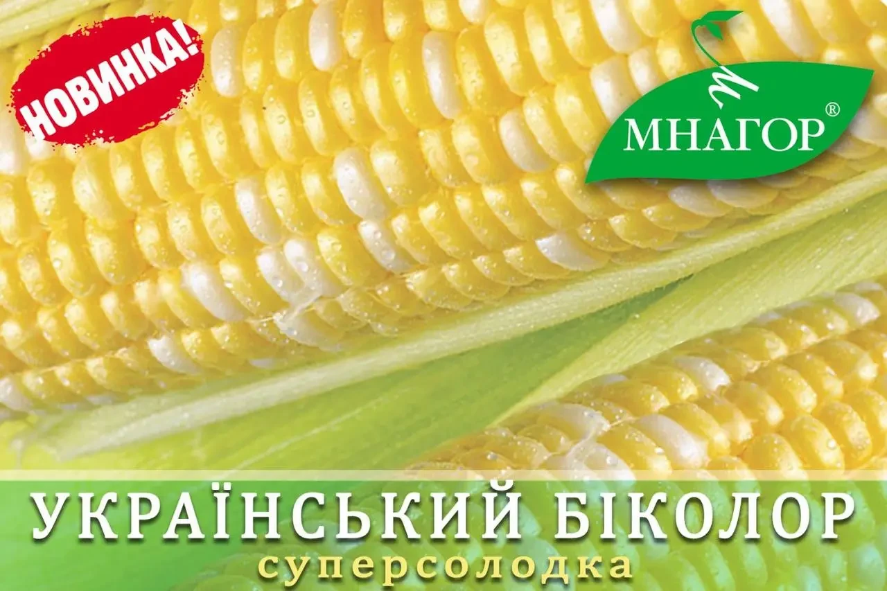 Насіння кукурудзи цукрової Український біколор F1 200шт ТМ МНАГОР