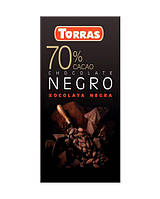 Шоколад чорний без глютену TORRAS Negro 70%, 80 г